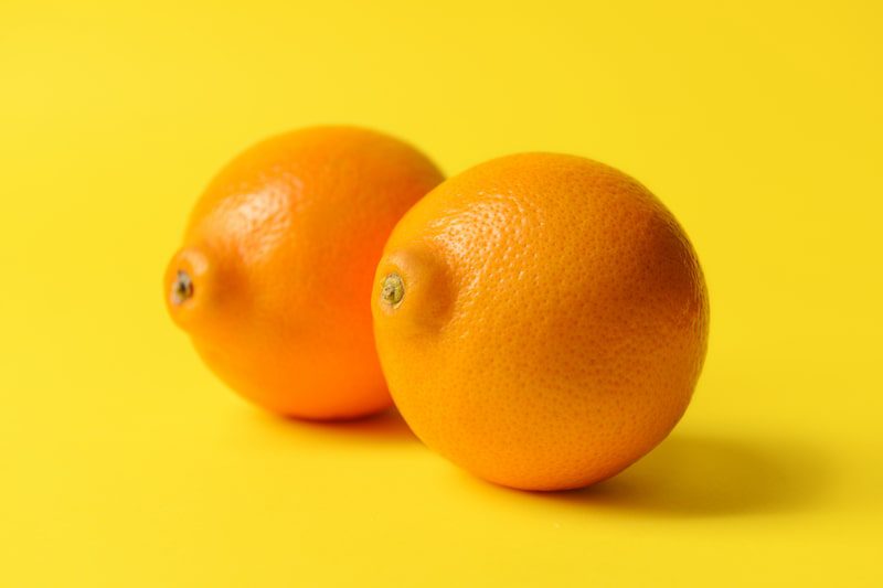 two navel oranges