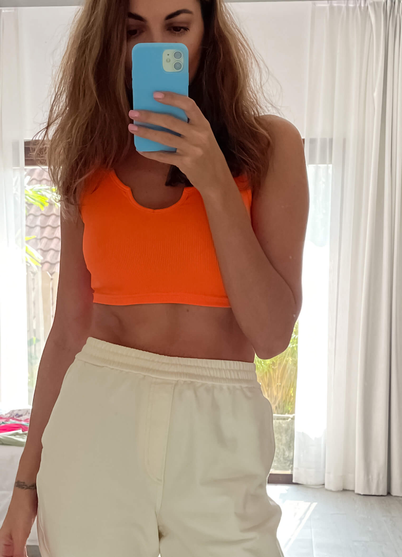 Woman taking a selfie portrait