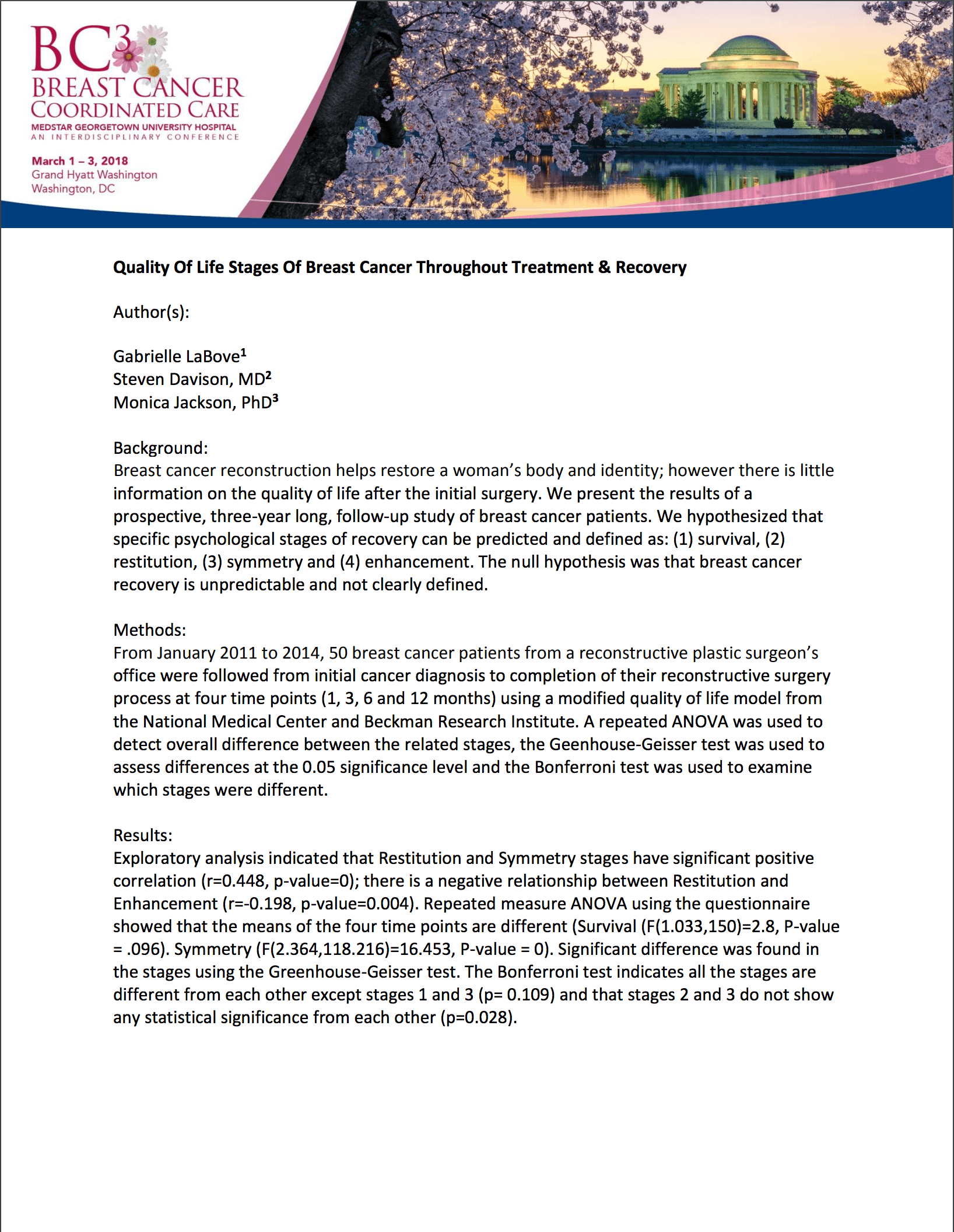 Article: Quality Of Life Stages Of Breast Cancer Throughout Treatment & Recovery