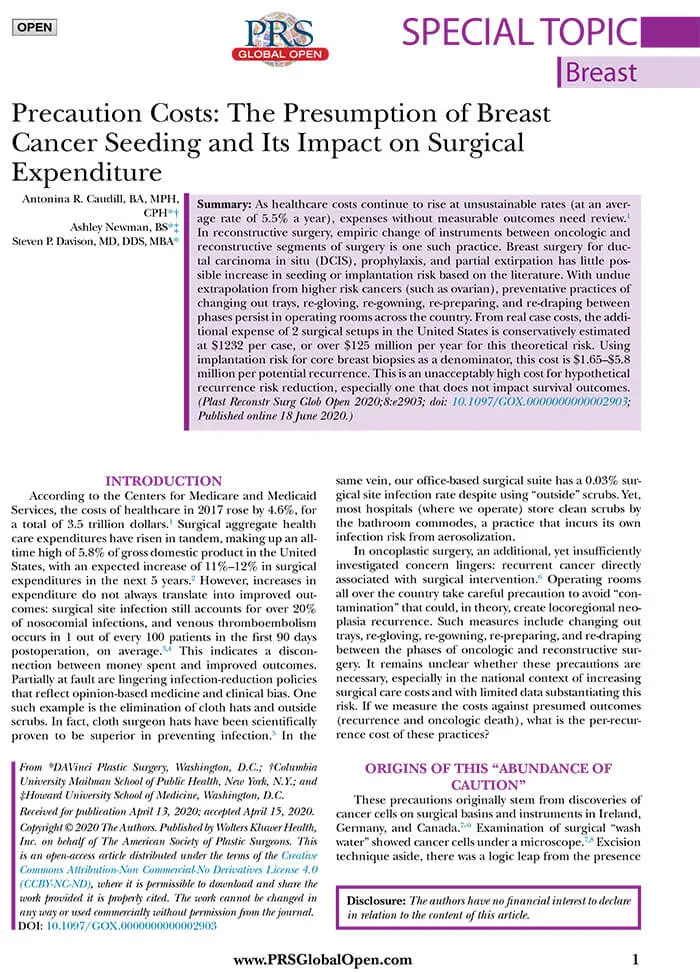 Article: Precaution Costs